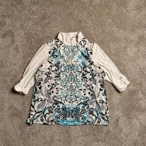 ALIA Y2K STYLE RHINESTONE SLUB QUARTER ZIP